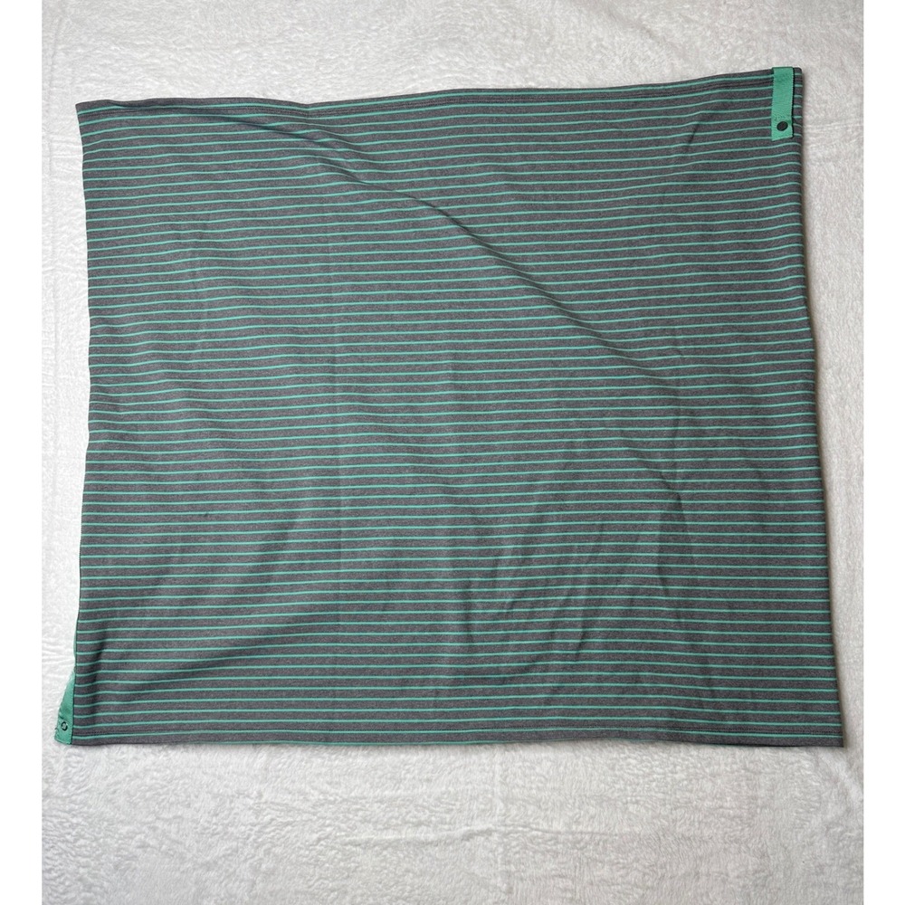 Lululemon Vinyasa Scarf Womens OS Gray Mint Stripe Snap Wrap Scarf